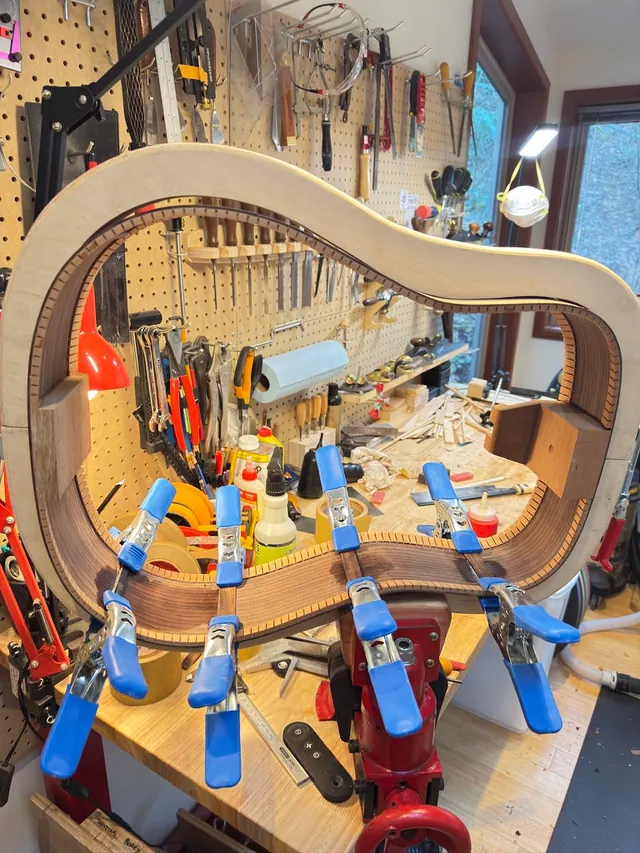 Six Sides Guitar Co. acoustic guitar build photo 6