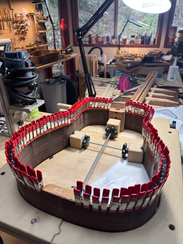 Six Sides Guitar Co. acoustic guitar build photo 11