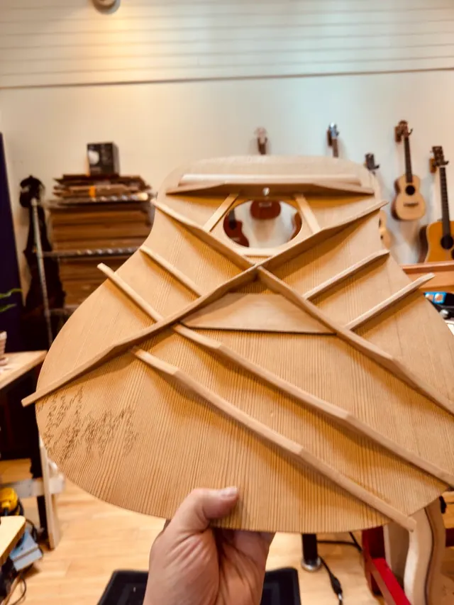 Six Sides Guitar Co. acoustic guitar build photo 24