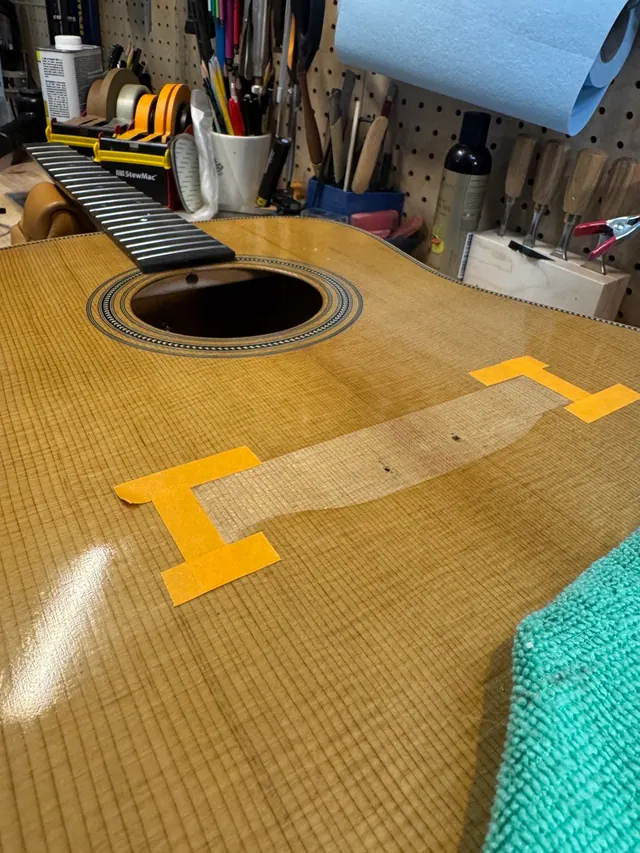 Six Sides Guitar Co. acoustic guitar build photo 33
