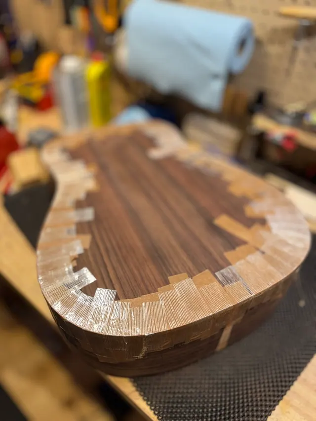 Six Sides Guitar Co. acoustic guitar build photo 61