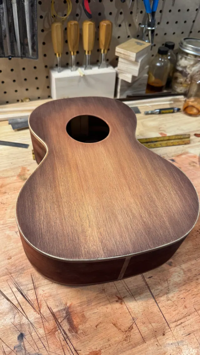 Six Sides Guitar Co. acoustic guitar build photo 87