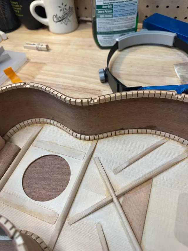 Six Sides Guitar Co. acoustic guitar build photo 94