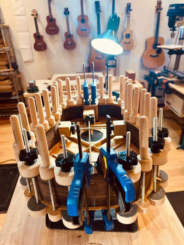 Six Sides Guitar Co. acoustic guitar build photo 102