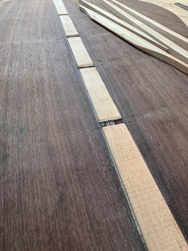 Six Sides Guitar Co. acoustic guitar build photo 107