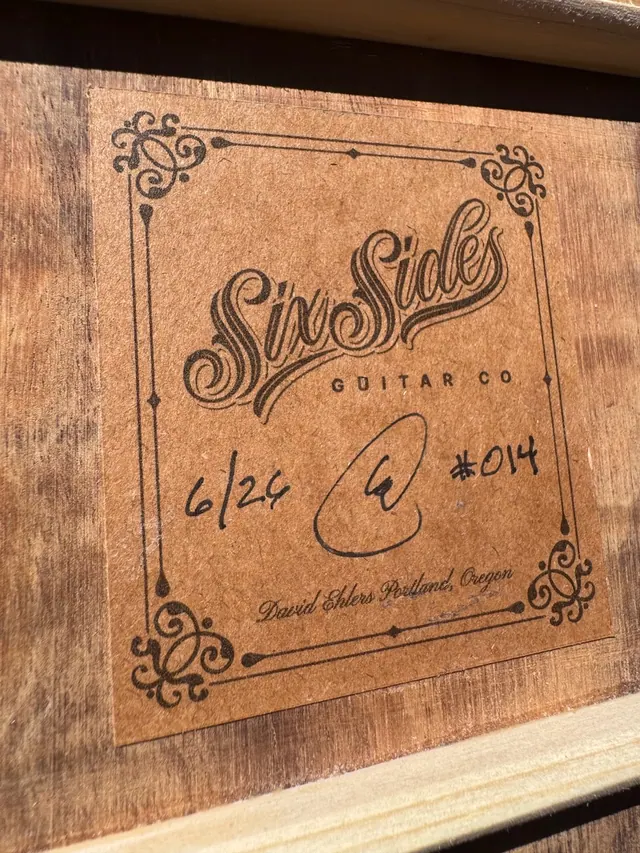 Six Sides Guitar Co. acoustic guitar build photo 110