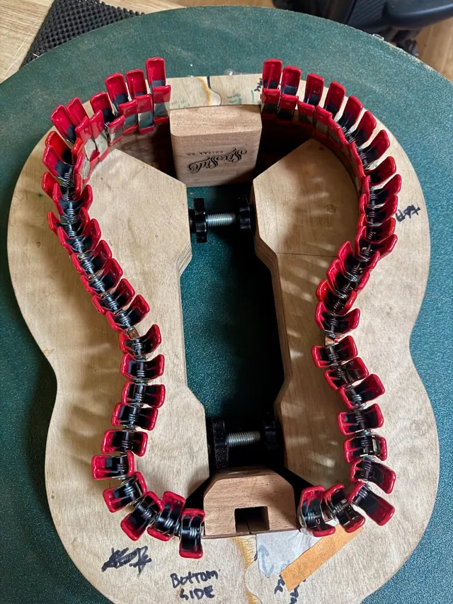 Six Sides Guitar Co. acoustic guitar build photo 119